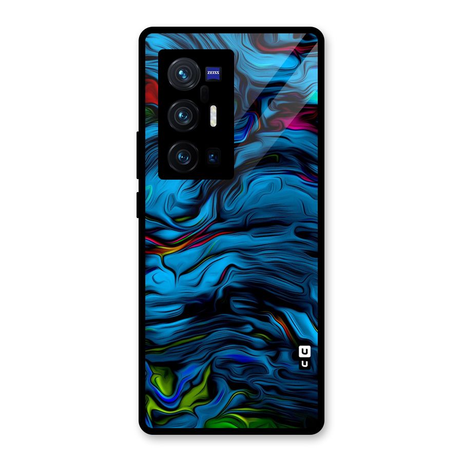 Beautiful Abstract Design Art Glass Back Case for Vivo X70 Pro Plus