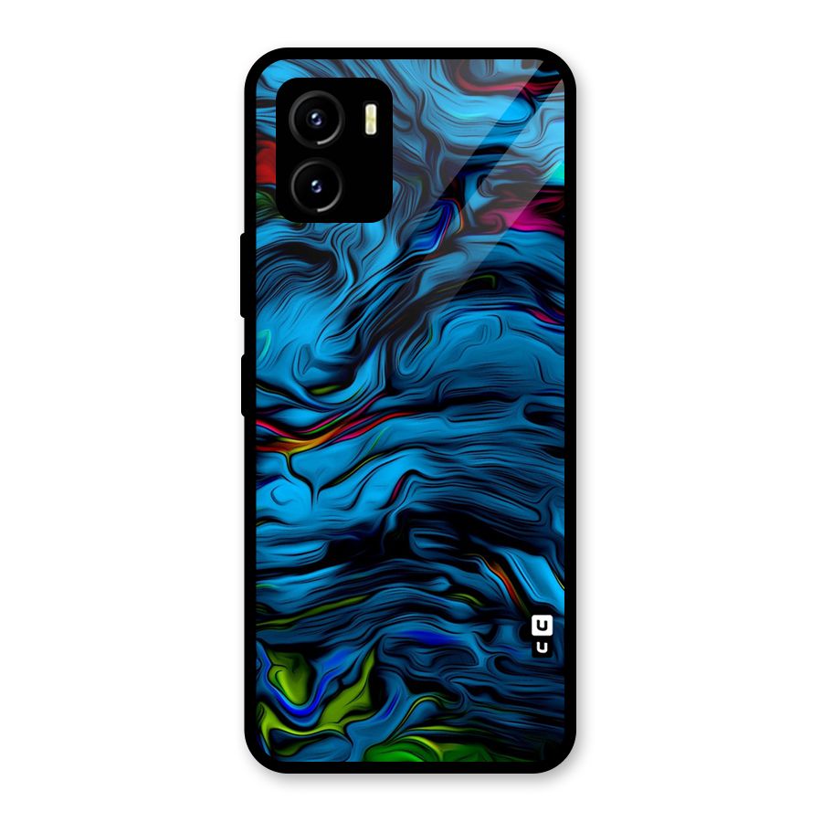 Beautiful Abstract Design Art Glass Back Case for Vivo Y15s