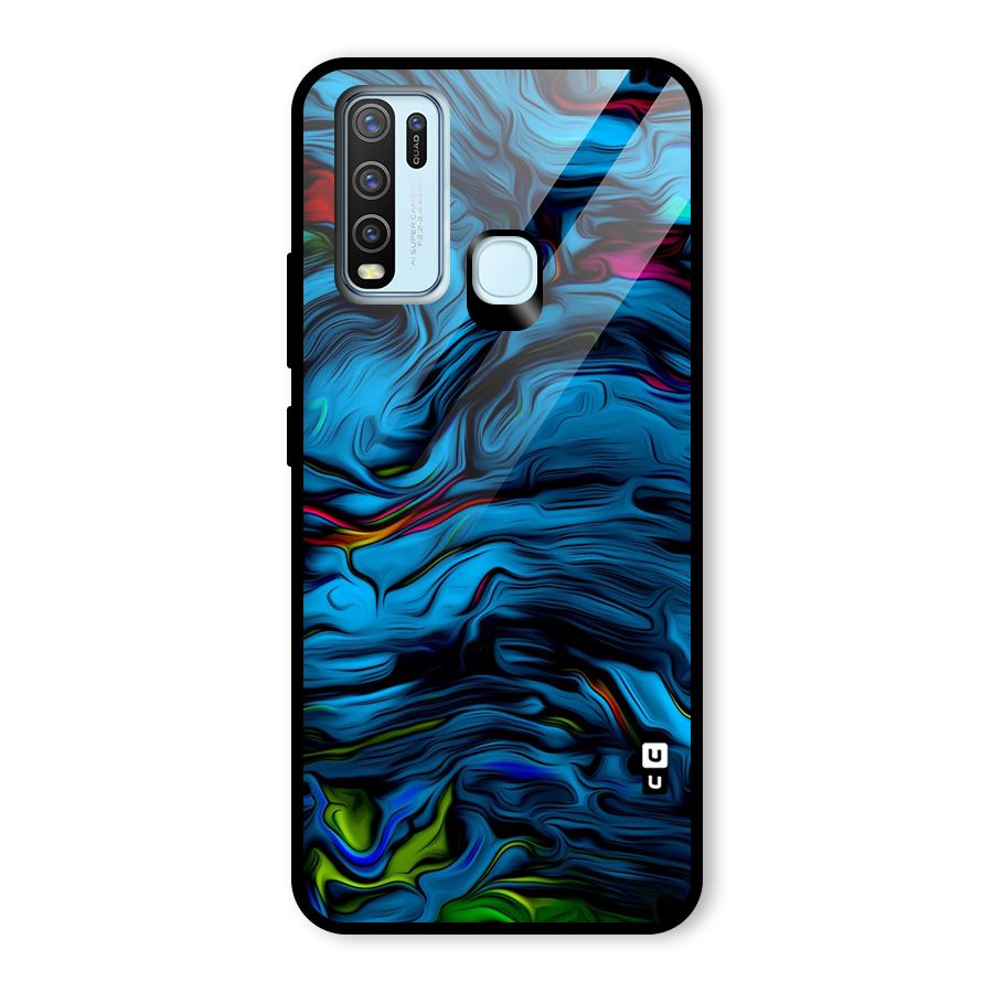 Beautiful Abstract Design Art Glass Back Case for Vivo Y30