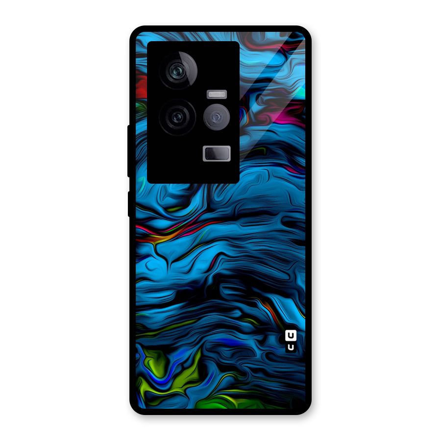Beautiful Abstract Design Art Glass Back Case for Vivo iQOO 11 5G