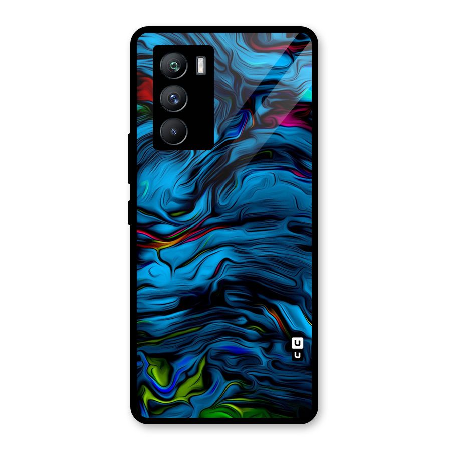 Beautiful Abstract Design Art Glass Back Case for Vivo iQOO 9 SE