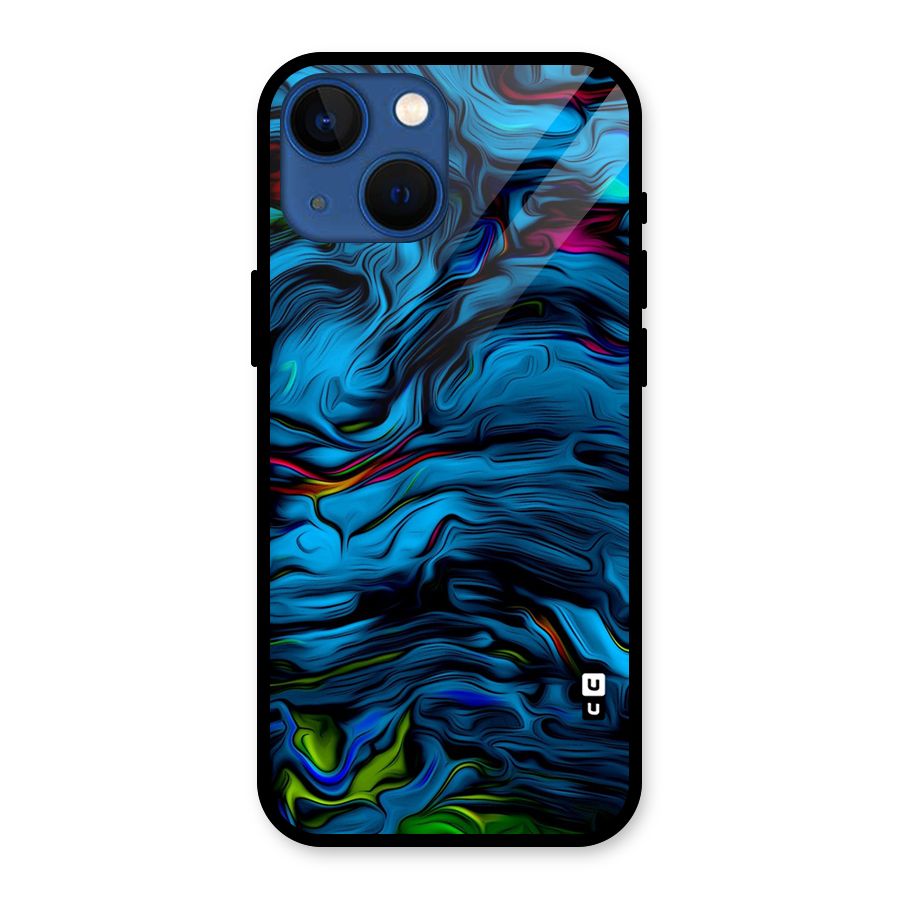 Beautiful Abstract Design Art Glass Back Case for iPhone 13 Mini
