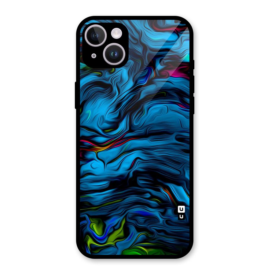 Beautiful Abstract Design Art Glass Back Case for iPhone 14 Plus