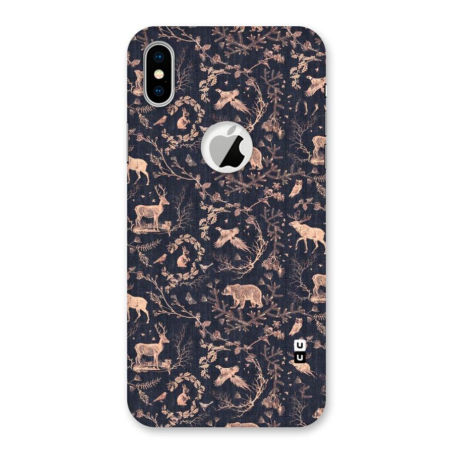 Beautiful Animal Design Back Case for iPhone XS Logo Cut