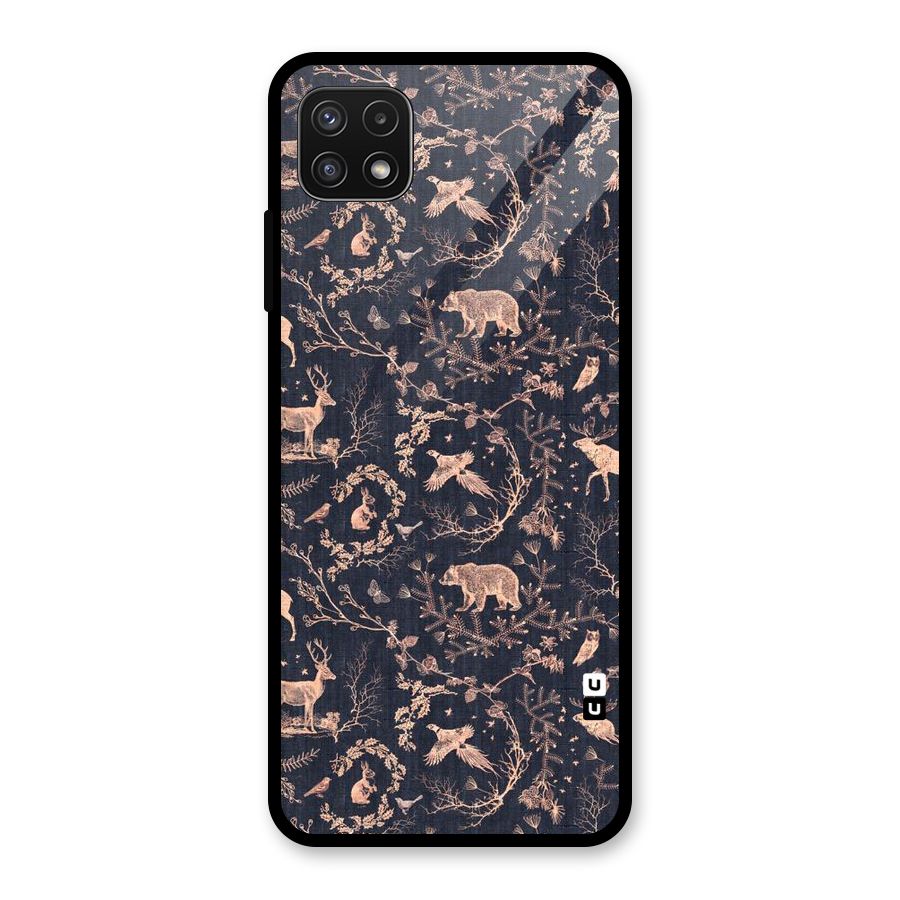 Beautiful Animal Design Glass Back Case for Galaxy A22 5G