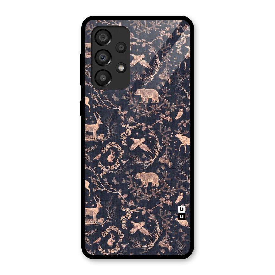 Beautiful Animal Design Glass Back Case for Galaxy A33 5G