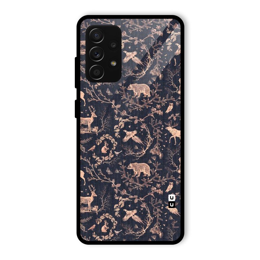 Beautiful Animal Design Glass Back Case for Galaxy A53 5G