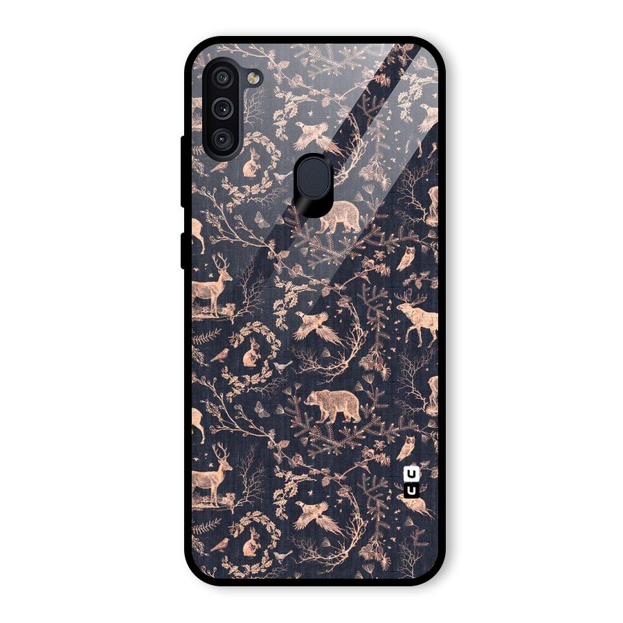 Beautiful Animal Design Glass Back Case for Galaxy M11