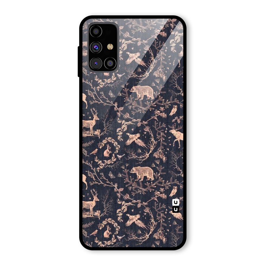 Beautiful Animal Design Glass Back Case for Galaxy M31s