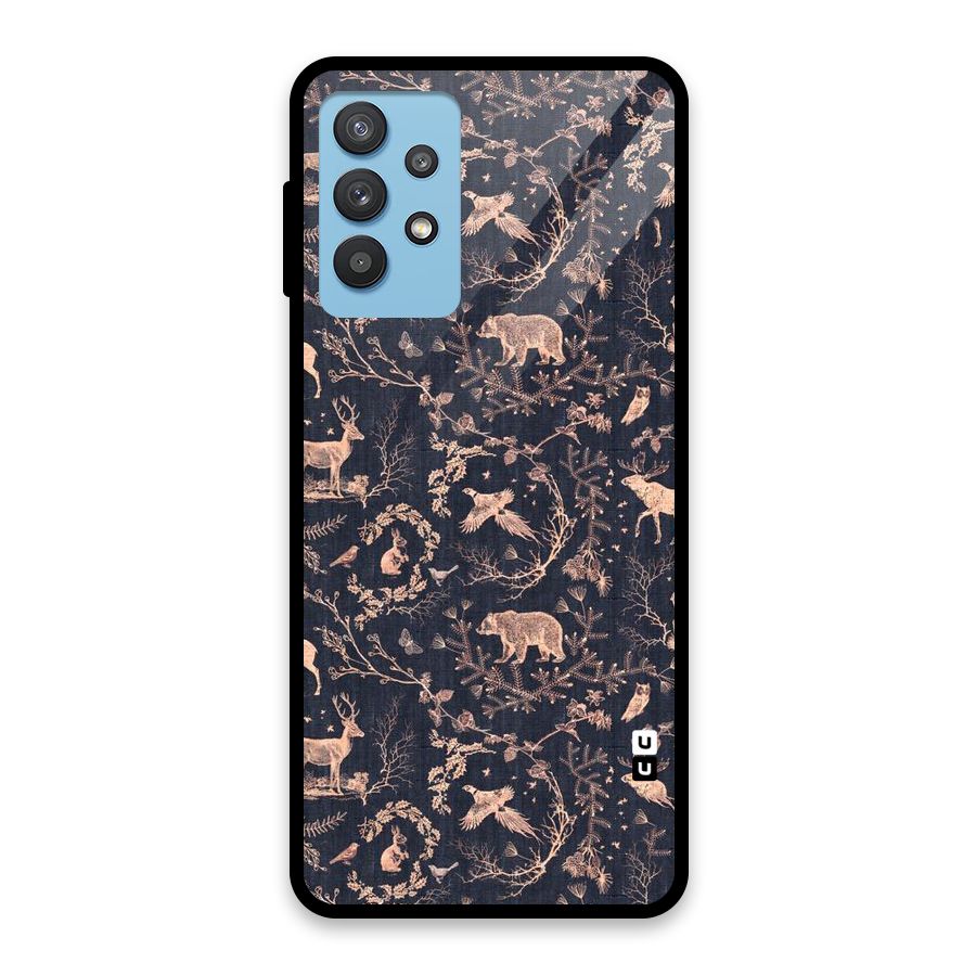 Beautiful Animal Design Glass Back Case for Galaxy M32 5G