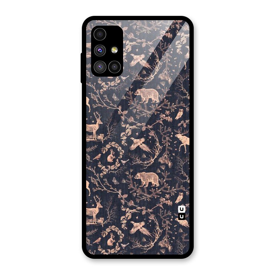 Beautiful Animal Design Glass Back Case for Galaxy M51