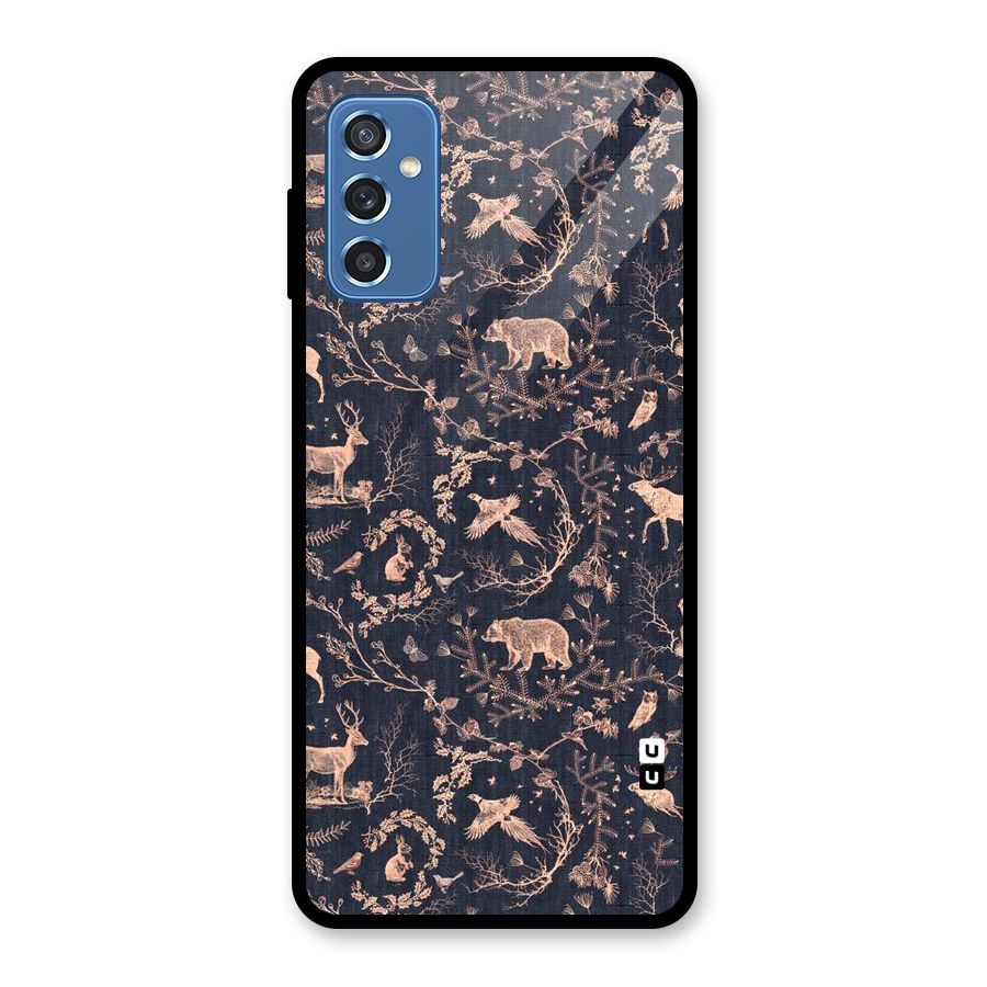 Beautiful Animal Design Glass Back Case for Galaxy M52 5G