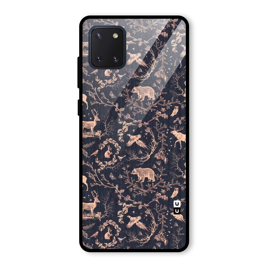 Beautiful Animal Design Glass Back Case for Galaxy Note 10 Lite