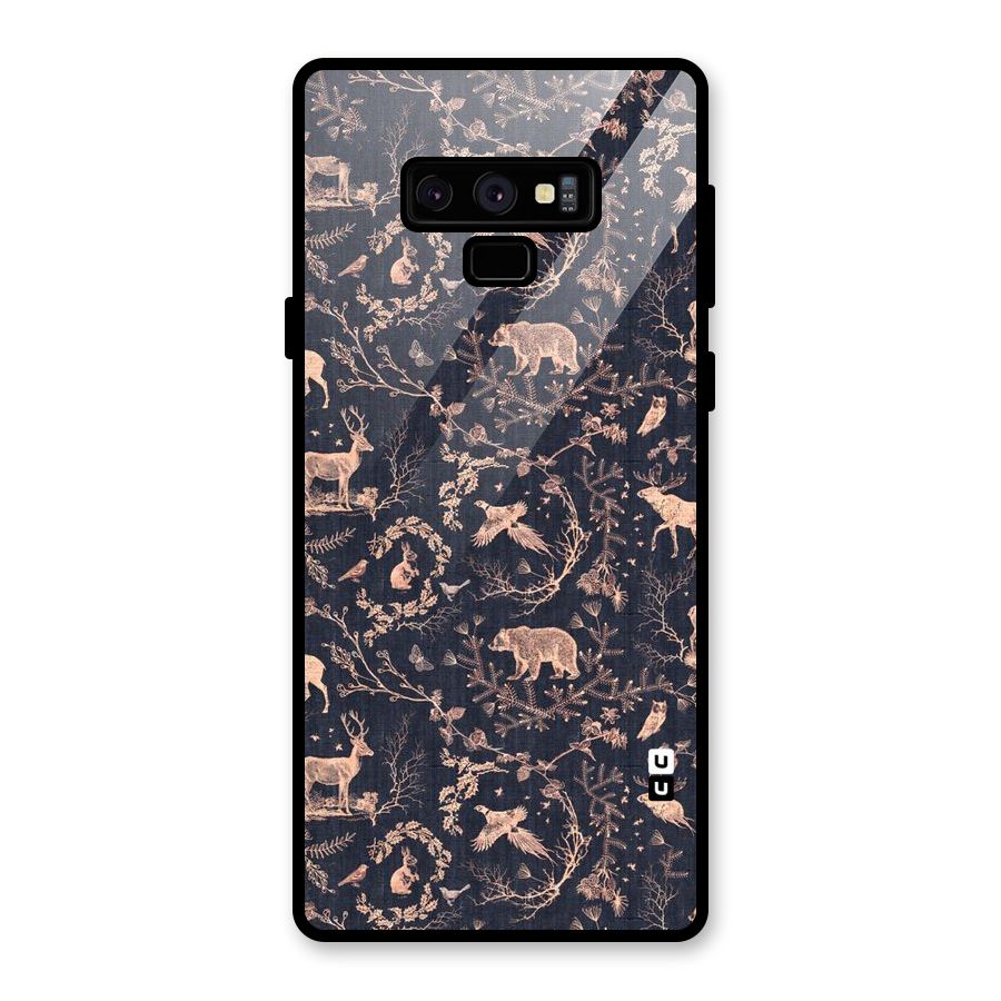 Beautiful Animal Design Glass Back Case for Galaxy Note 9