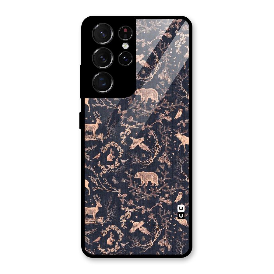 Beautiful Animal Design Glass Back Case for Galaxy S21 Ultra 5G