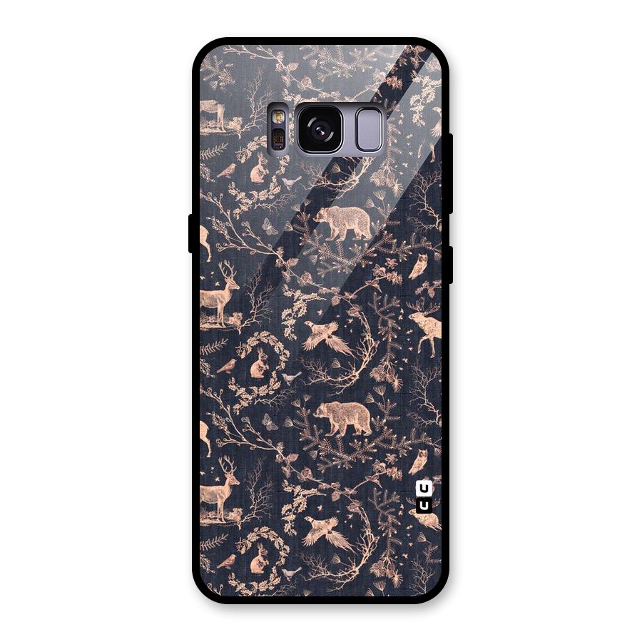 Beautiful Animal Design Glass Back Case for Galaxy S8