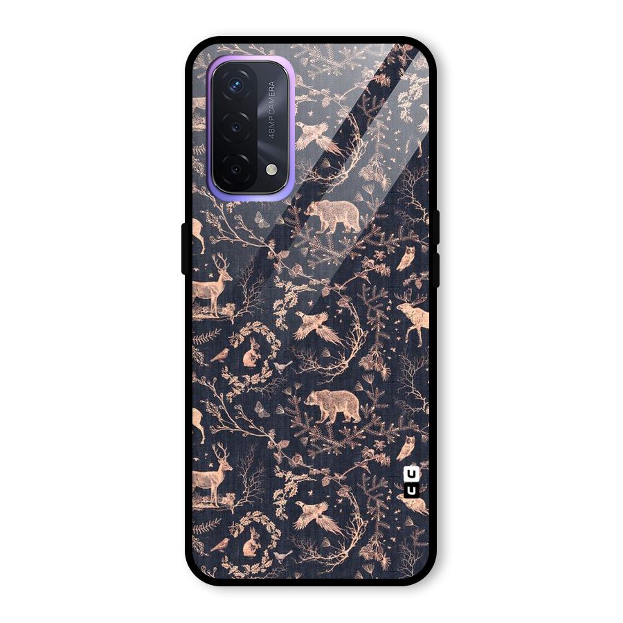 Beautiful Animal Design Glass Back Case for Oppo A74 5G