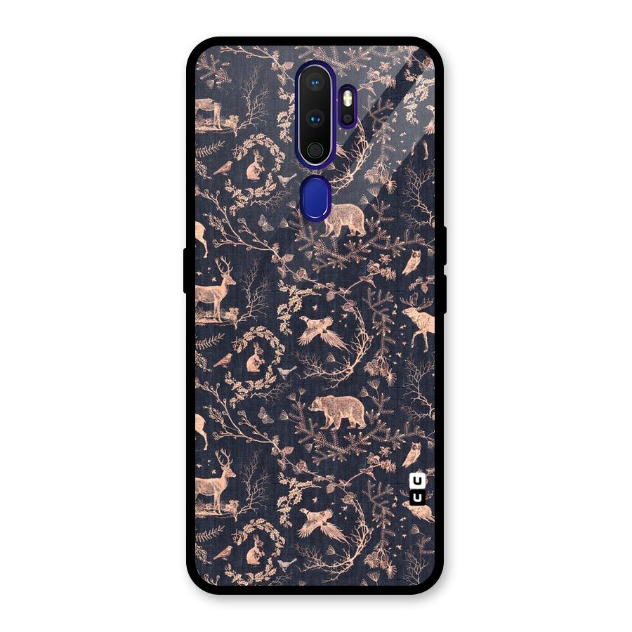 Beautiful Animal Design Glass Back Case for Oppo A9 (2020)