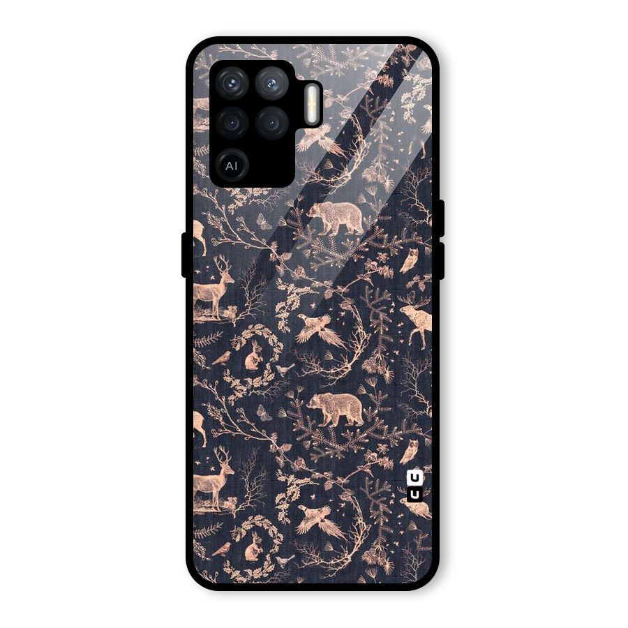 Beautiful Animal Design Glass Back Case for Oppo F19 Pro