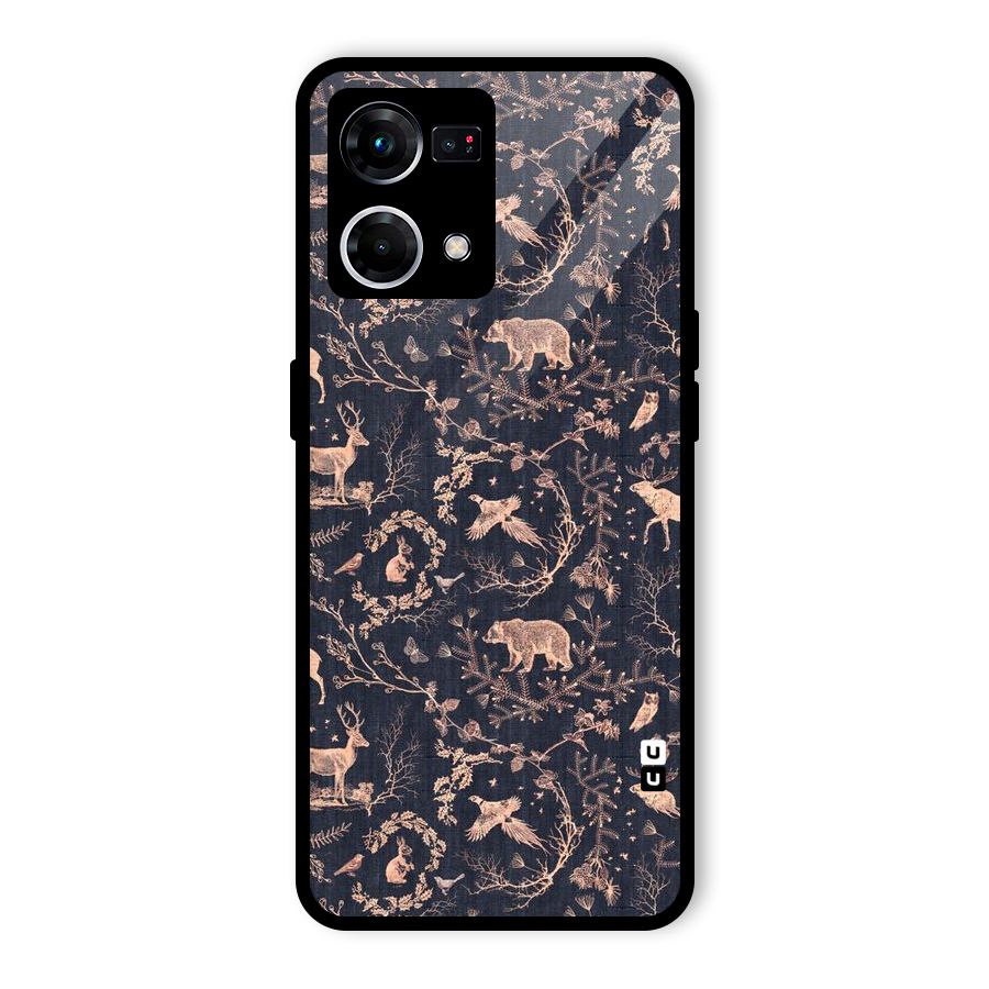 Beautiful Animal Design Glass Back Case for Oppo F21s Pro 4G