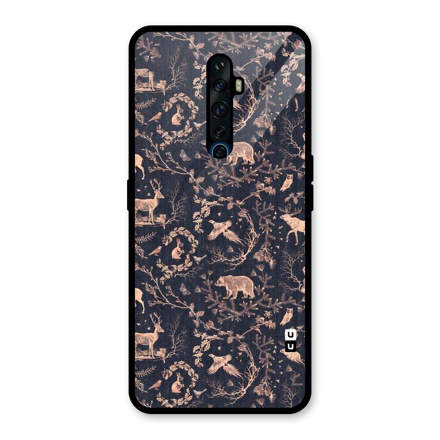 Beautiful Animal Design Glass Back Case for Oppo Reno2 Z