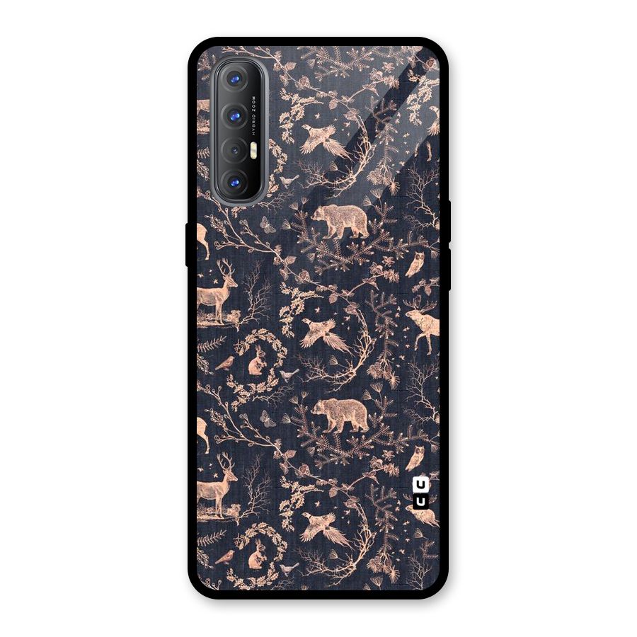 Beautiful Animal Design Glass Back Case for Oppo Reno3 Pro