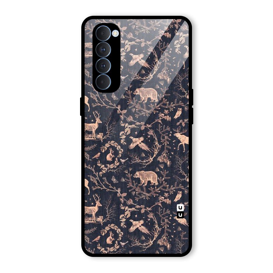 Beautiful Animal Design Glass Back Case for Oppo Reno4 Pro