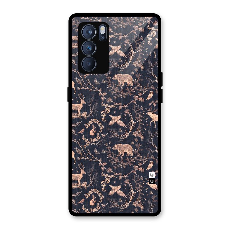 Beautiful Animal Design Glass Back Case for Oppo Reno6 Pro 5G