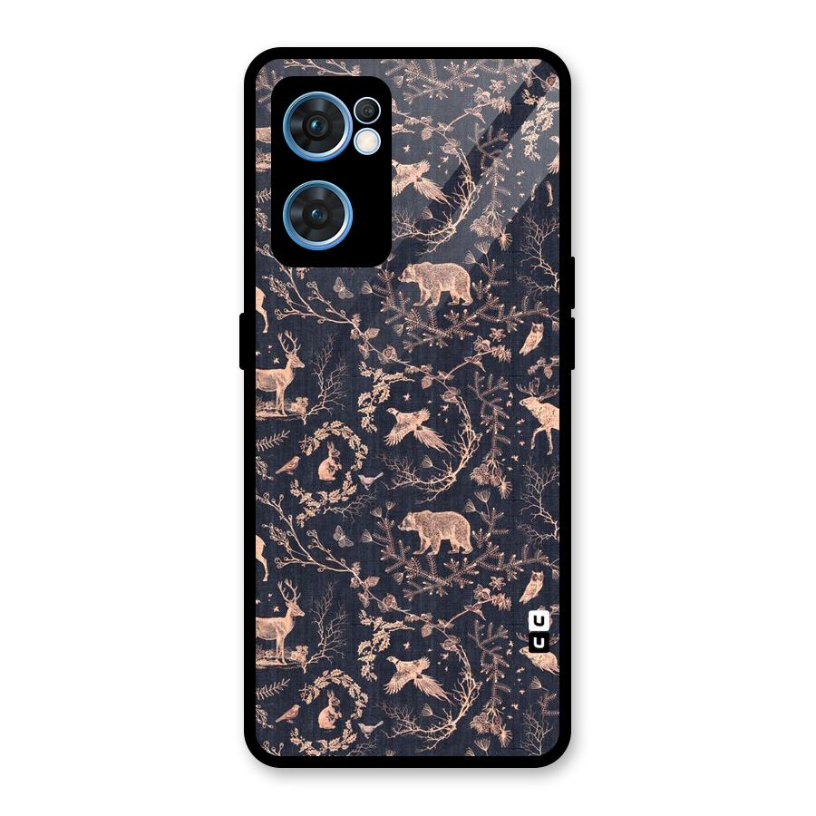 Beautiful Animal Design Glass Back Case for Oppo Reno7 5G