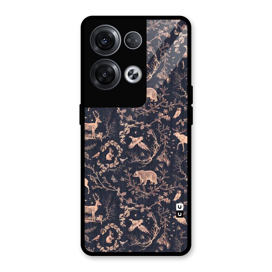 Beautiful Animal Design Glass Back Case for Oppo Reno8 Pro 5G