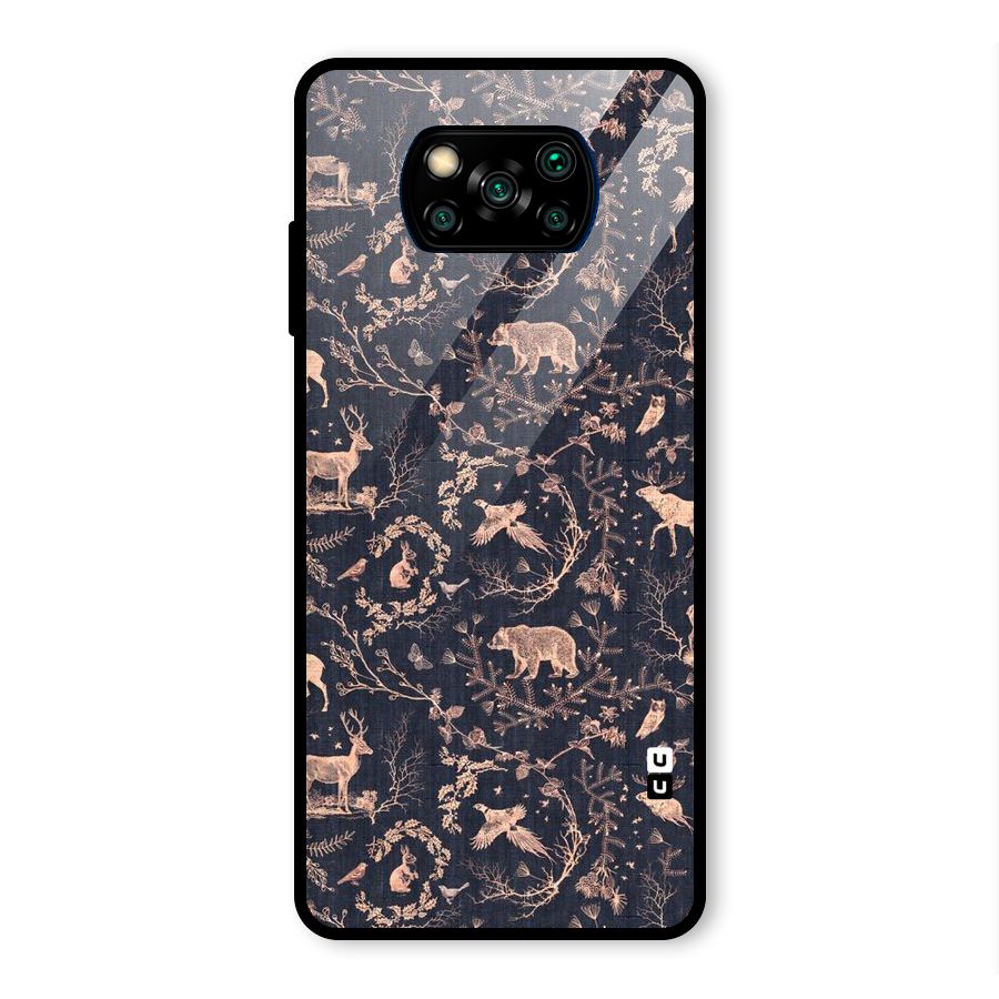 Beautiful Animal Design Glass Back Case for Poco X3 Pro