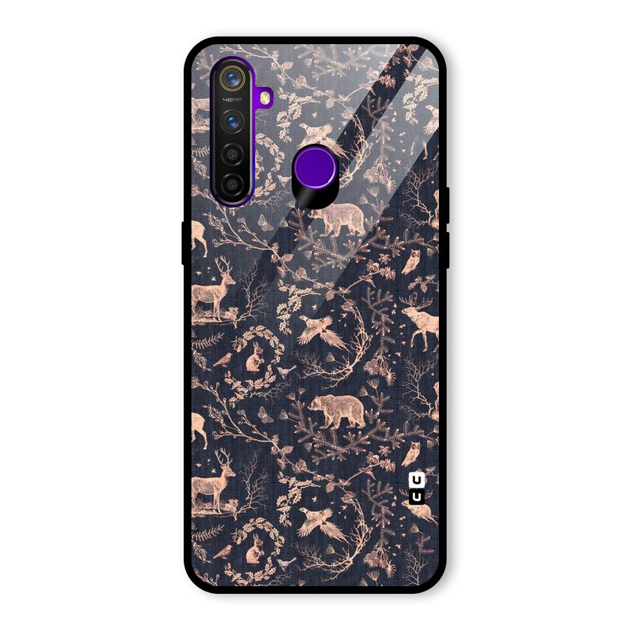Beautiful Animal Design Glass Back Case for Realme 5 Pro