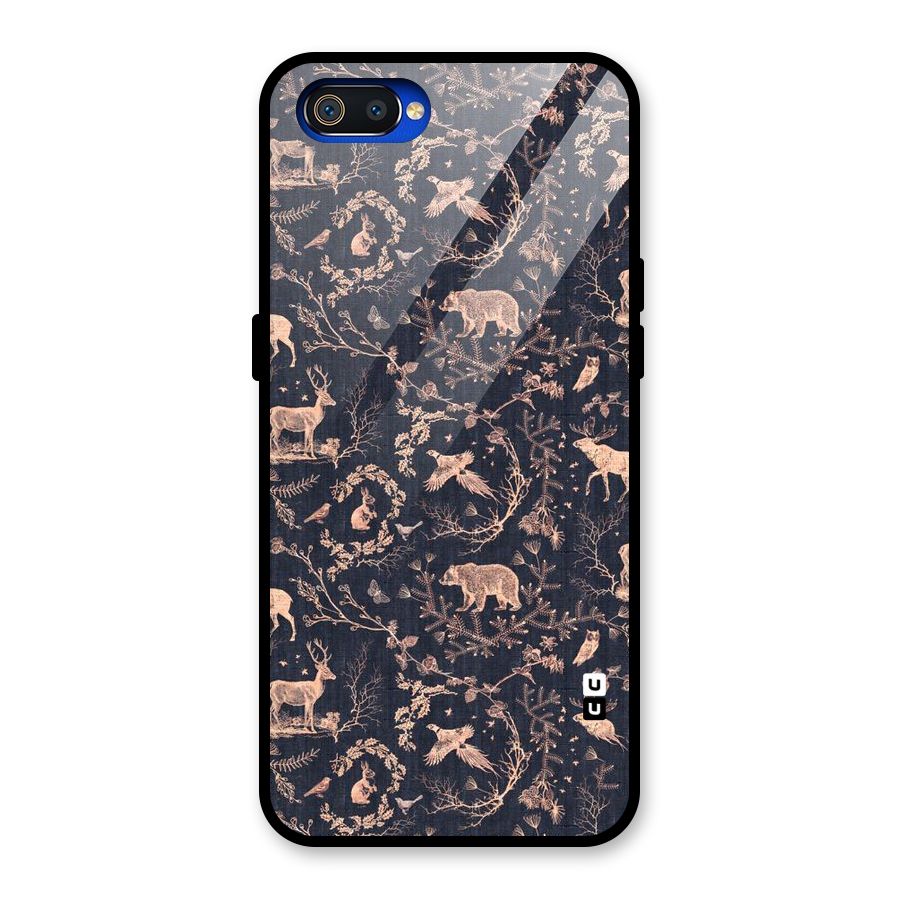 Beautiful Animal Design Glass Back Case for Realme C2