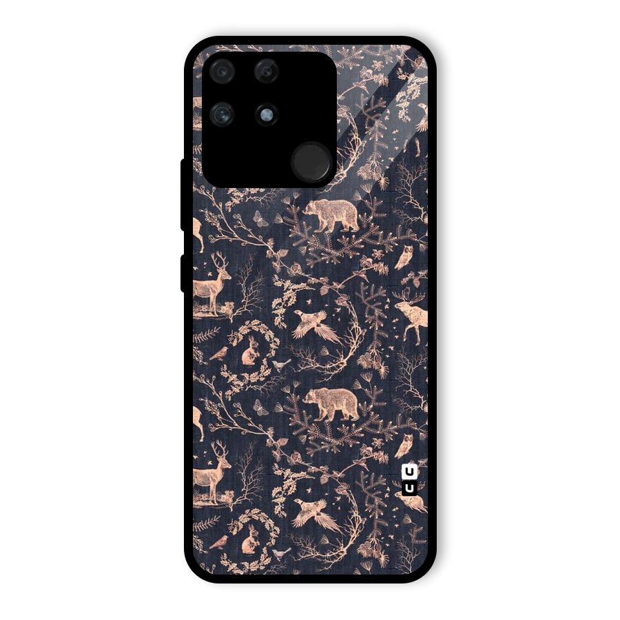 Beautiful Animal Design Glass Back Case for Realme Narzo 50A