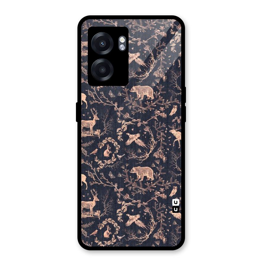 Beautiful Animal Design Glass Back Case for Realme Narzo 50 5G