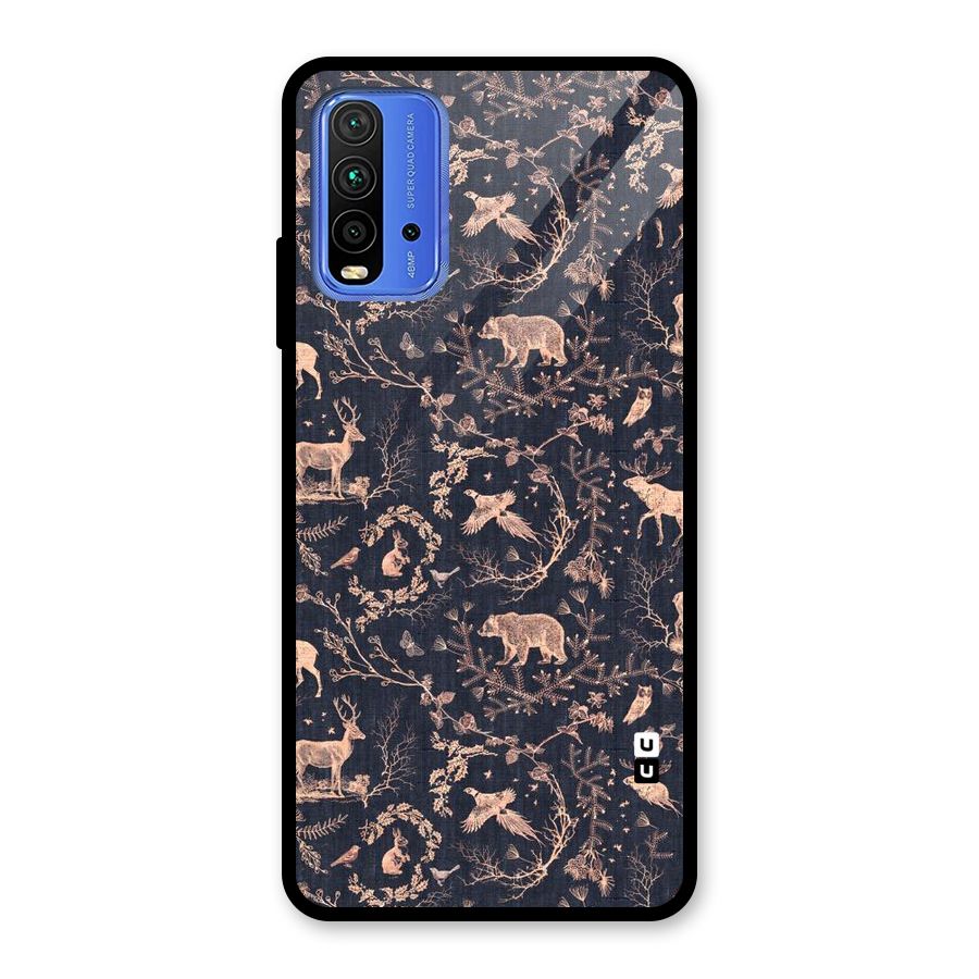 Beautiful Animal Design Glass Back Case for Redmi 9 Power