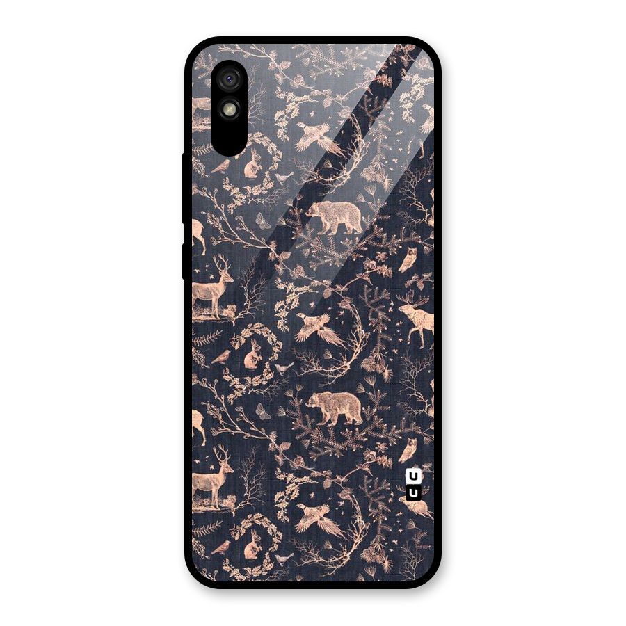 Beautiful Animal Design Glass Back Case for Redmi 9i