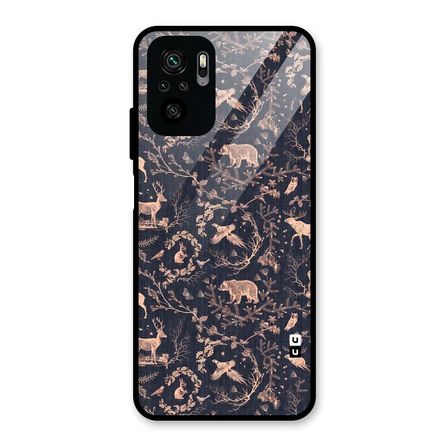 Beautiful Animal Design Glass Back Case for Redmi Note 10