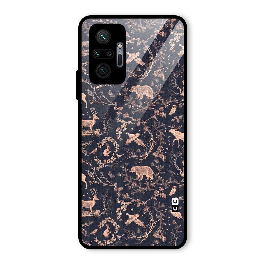 Beautiful Animal Design Glass Back Case for Redmi Note 10 Pro