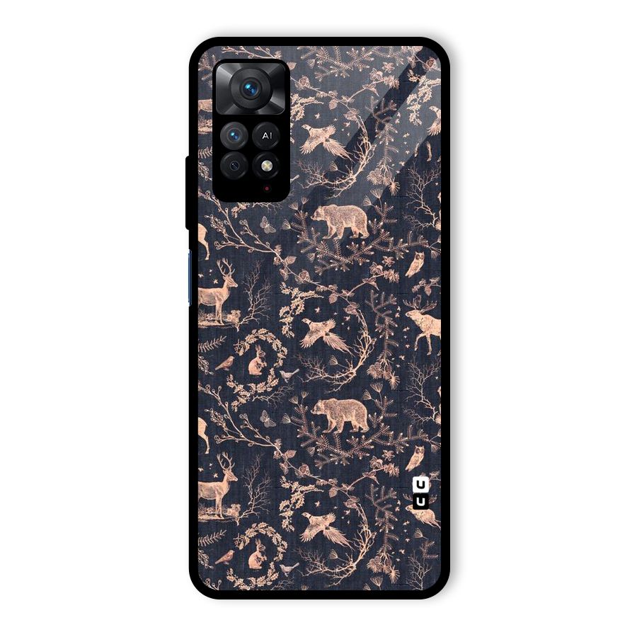 Beautiful Animal Design Glass Back Case for Redmi Note 11 Pro
