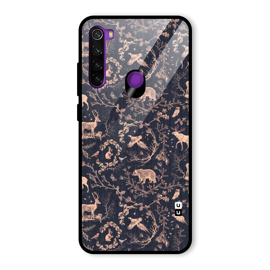 Beautiful Animal Design Glass Back Case for Redmi Note 8