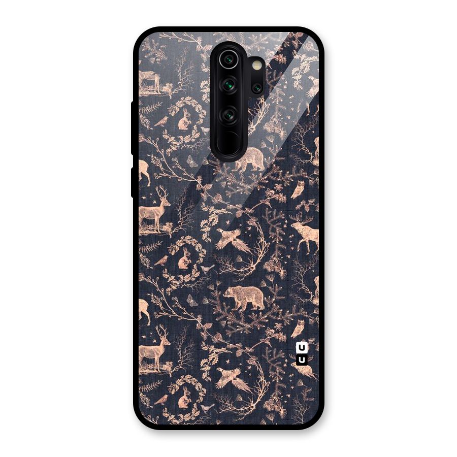 Beautiful Animal Design Glass Back Case for Redmi Note 8 Pro