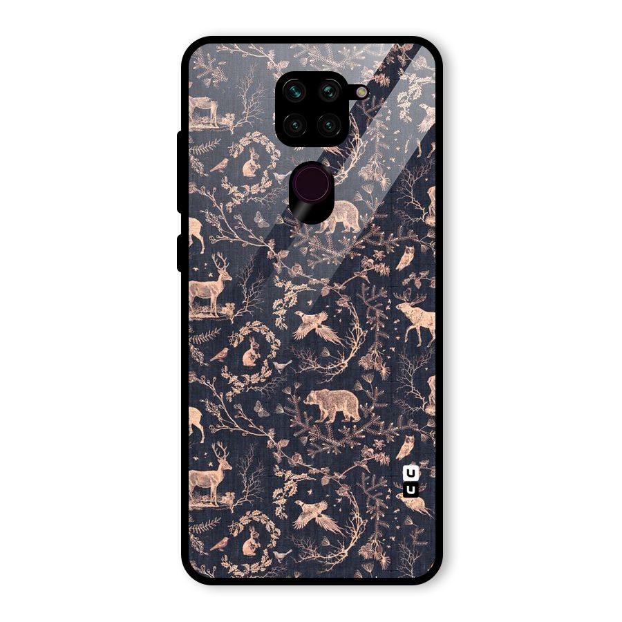 Beautiful Animal Design Glass Back Case for Redmi Note 9