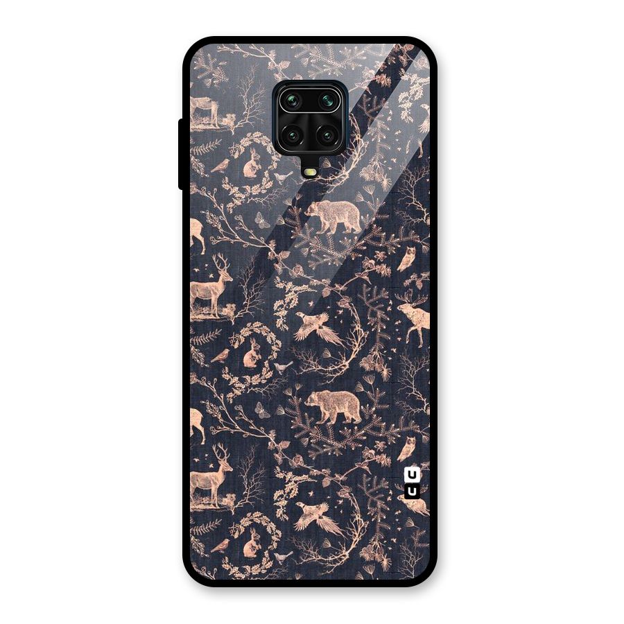 Beautiful Animal Design Glass Back Case for Redmi Note 9 Pro