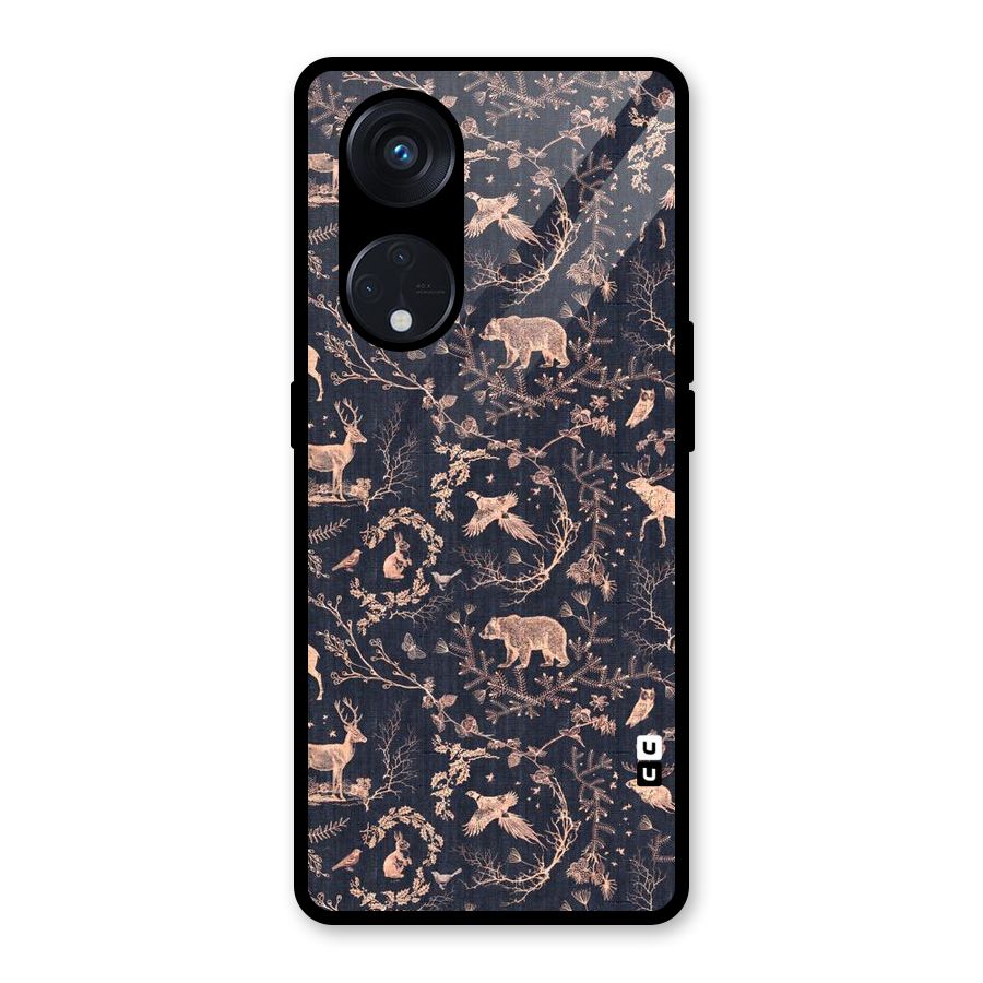 Beautiful Animal Design Glass Back Case for Reno8 T 5G