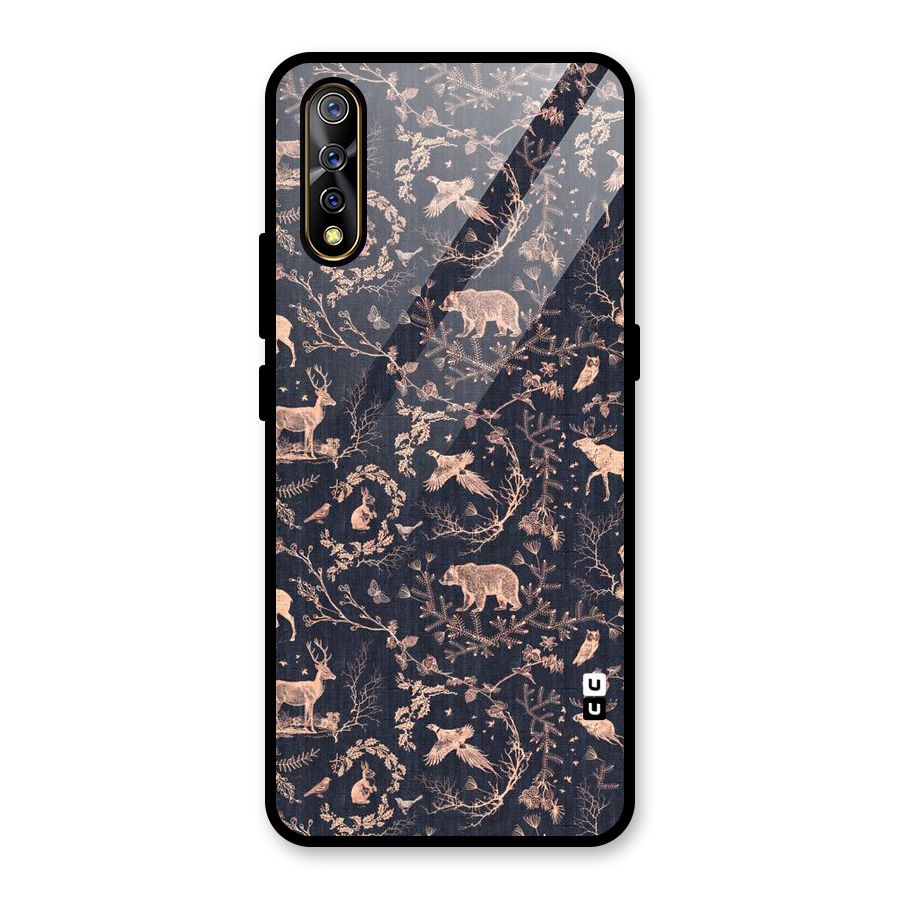 Beautiful Animal Design Glass Back Case for Vivo S1