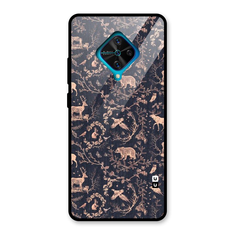 Beautiful Animal Design Glass Back Case for Vivo S1 Pro