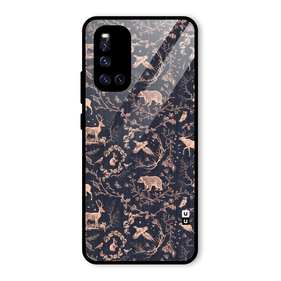 Beautiful Animal Design Glass Back Case for Vivo V19