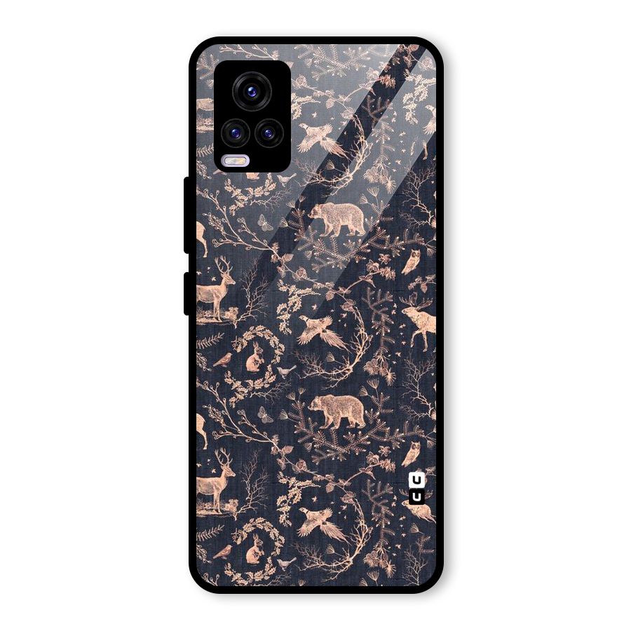 Beautiful Animal Design Glass Back Case for Vivo V20