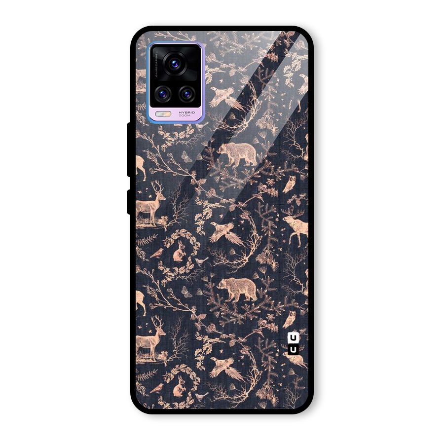 Beautiful Animal Design Glass Back Case for Vivo V20 Pro